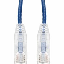 AddOn 5ft RJ-45 (Male) to RJ-45 (Male) Blue Microboot, Snagless Slim Cat6 UTP PVC TAA Compliant Copper Patch Cable