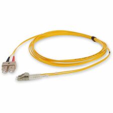 AddOn 3m LC (Male) to SC (Male) Yellow OM2 Duplex Fiber OFNR (Riser-Rated) Patch Cable