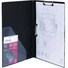 VLB 11"x17" Folding Clipboard - Polypropylene - Black - 1 Each