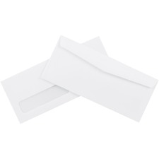 Supremex Commercial Envelope #10, White, 500/Box - Commercial - #10 - 9 1/2" Width x 4 1/8" Length - 24 lb - Gummed Flap - 500 / Box - White Wove