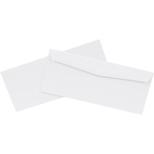 Supremex Envelope - Plain - #9 - 9 1/8" Width x 3 7/8" Length - 24 lb - Gummed Flap - 500 / Box - White Wove