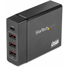 StarTech.com USB C Laptop Charger, 60W PD 3.0, 3x USB-A, Universal Compact USB Type-C Desktop Charger/Power Adapter, USB IF/ETL Certified - 60W USB-C PD3.0 Universal Laptop Power Adapter Charging Hub - 3x USB-A ports (Total 12W) - Detachable Power Cord - ETL/FCC/ICES Safety Certified - USB-IF Certified Multiport Wall Charger Station - Macbook Air/Pro 13 XPS 13 Surface Pro 7 iPhone 12 Pro