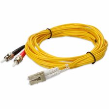 AddOn 1m LC (Male) to ST (Male) Yellow OM1 Duplex Fiber OFNR (Riser-Rated) Patch Cable