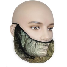 RONCO Beard Cover Honeycomb Mesh - Recommended for: Food Processing, Beverage Processing, Laboratory, Clinic, Food Service, Aquaculture, Kitchen, Bakery, Healthcare - Universal - Facial Hair Protection - Ties Closure - Polyester Mesh, Elastic - Brown - Lightweight, Breathable, Latex-free, Comfortable, Tie-back - 100 / Pack