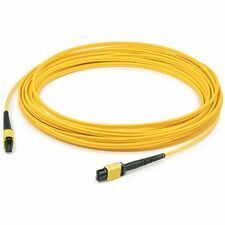 AddOn 2m MPO (Female) to MPO (Female) 24-strand Straight Yellow OS2 Fiber OFNR (Riser-Rated) Patch Cable