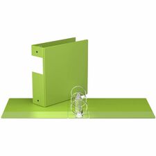 Davis Group Premium Economy, Round Ring, Binder, (Lime Green, 3") - 3" (76.20 mm) Binder Capacity - Letter - 8 1/2" (215.90 mm) x 11" (279.40 mm) Sheet Size - 600 Sheet Capacity - 3 x 3" (76.20 mm) Ring(s) - Fastener(s): Round Ring - Pocket(s): 2, Inside Front & Back - Polypropylene - Lime Green - Recycled - Label Holder, Eco-friendly - 1 Each