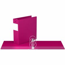 Davis Group Premium Economy, Round Ring, Binder, (Pink, 3") - 3" (76.20 mm) Binder Capacity - Letter - 8 1/2" (215.90 mm) x 11" (279.40 mm) Sheet Size - 600 Sheet Capacity - 3 x 3" (76.20 mm) Ring(s) - Fastener(s): Round Ring - Pocket(s): 2, Inside Front & Back - Polypropylene - Pink - Recycled - Label Holder, Eco-friendly - 1 Each