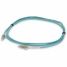 AddOn 3m LC (Male) to LC (Male) Aqua OM4 Simplex OFNR (Riser-Rated) Straight Fiber Patch Cable