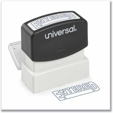 MESSAGE STAMP, ENTERED, PRE-INKED/RE-INKABLE, BLUE
