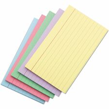 INDEX CARDS, 4 X 6, BLUE/SALMON/GREEN/CHERRY/CANAR
