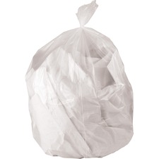 Genuine Joe Strong Economical Trash Bags - 33 gal Capacity - 33" Width x 40" Length - 0.63 mil (16 Micron) Thickness - Clear - Resin - 250/Carton - Waste Disposal