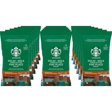 Starbucks Decaf Pike Place Coffee Pack - Medium - 2.5 oz Per Packet - 18 / Box
