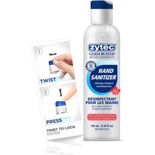 Zytec Germ Buster Sanitizing Gel - 100 mL - Flip Top Bottle Dispenser - Kill Germs, Bacteria Remover - Hand - Clear - Quick Drying - 1 Each - 100 mL - Flip Top Bottle Dispenser - Kill Germs, Bacteria Remover - Hand - Clear - Quick Drying - 1 Each