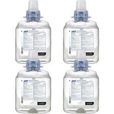 PURELL® Hand Sanitizer Foam Refill - 40.6 fl oz (1200 mL) - Kill Germs - Hand - Moisturizing - Clear - 4 / Carton