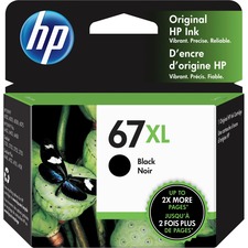 HP 67XL Original High Yield Inkjet Ink Cartridge - Black - 1 Pack - 240 Pages