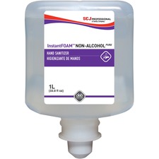 SC Johnson InstantFOAM Hand Sanitizer Foam Refill - 33.8 fl oz (1000 mL) - Kill Germs - Hand - Clear - Non-drying, Dye-free, Unscented, Anti-irritant, Drip-free, Splash Resistant - 6 / Carton