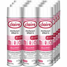 Claire Multipurpose Disinfectant Spray - Ready-To-Use - 17 fl oz (0.5 quart) - Country Fresh Scent - 12 / Carton - Antibacterial, Non-porous - Pink