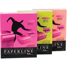 Paperline Colour Paper Multi Usage - Cyber Yellow - Letter - 8 1/2" x 11" - 20 lb Basis Weight - 500 / Pack - Yellow