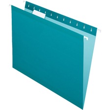 TOPS Letter Hanging Folder - 8 1/2" x 11" - Teal - 25 / Box