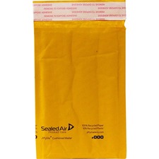 Sealed Air Jiffylite" Bubble Mailing Envelope - Bubble - #000 - 8" Width x 4" Length - Peel & Seal - Kraft Paper, Plastic - 25 / Pack