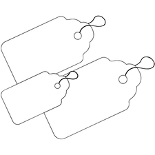 Merangue ID Tag - 1.78" (45.21 mm) Length x 2.87" (72.90 mm) Width - String Fastener - 1000 / Box - White