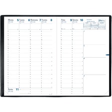 Quo Vadis Minister Refill English - Weekly - 13 Month - December 2022 till December 2022 - 8:00 AM to 9:00 PM - Hourly - 1 Week Double Page Layout - Stitched - White - Paper - 6.3" Height x 9.4" Width - Time Zone, Maps, Notes Area, Refillable, Removable Page, Planning Sheet, Detachable Corner, Appointment Schedule, Reference Calendar - 1 Each