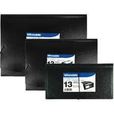 Winnable Legal Expanding File - 8 1/2" x 14" - 13 Pocket(s) - Blue - 1 Each