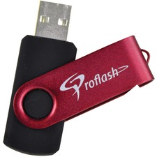 Proflash FlipFlash Flash Drive - 8 GB - USB 2.0 - Magenta - 1 Each