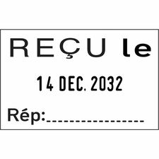 Classic 2210 Manual Date Stamp with Text - French - Custom Message/Date Stamp - Rubber Rubber - 1 Each