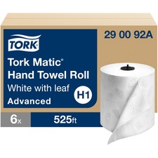 TORK Hand Roll Towel - 2 Ply - 7.8" x 525 ft - White - 2-ply - 1 / Box