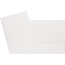 GEO Letter Portfolio - 8 1/2" x 11" - 80 Sheet Capacity - 2 Internal Pocket(s) - Cardboard - White - 1 Each