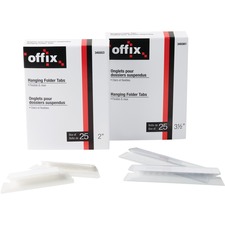 Offix Hanging Folder - 2" Folder Capacity - Clear - 25 / Pack