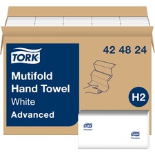 TORK Advanced Multifold Hand Towels - 1 Ply - Multifold - White - Absorbent, Soft, Comfortable, Tear Resistant - For Hand, Restroom, Education, Industry - 16 / Carton