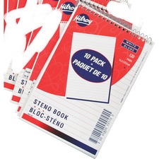 Hilroy Steno Pad - 120 Pages - Ruled - 9" (228.60 mm) x 6" (152.40 mm) - White Paper - 1 Each