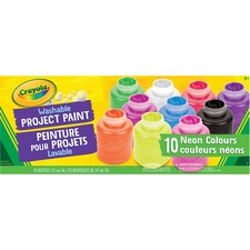 Crayola Activity Paint - 59 mL - 10 / Box - Assorted Neon