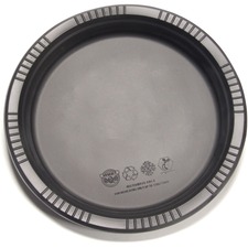 VLB Cornstarch Dinnerware Plates - Microwave Safe - Black - 125 / Pack