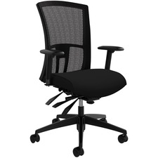 Offices To Go Vion Chair - Mesh Back - High Back - Black - Armrest - 1 Each