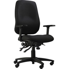 Horizon Cierra 660-03 Executive Chair - Black Molded Foam Seat - Black Back - Hardwood Plywood Frame - Mid Back - 5-star Base - Armrest - 1 Each