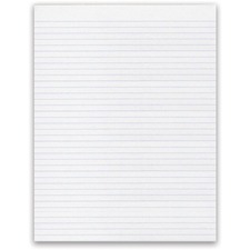 Offix White Paper Pad - 72 Sheets - Ruled - 8 1/2" x 11" - White Paper - 5 / Pack