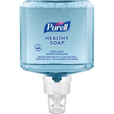 PURELL® Healthy Soap Refill for Purell ES8 Hand Soap Dispenser - Fragrance-free ScentFor - 1.20 L - Dirt Remover, Kill Germs, Soil Remover - Hand - Preservative-free, Phthalate-free, Paraben-free, Antibacterial-free, Dye-free - 2 / Box