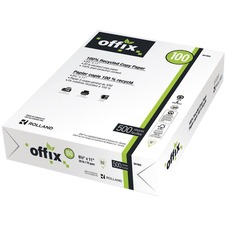 SMALL BOX OF PAPER Offix Offix® 100 Recycled Paper - Letter - 8 1/2" x 11" - 20 lb Basis Weight - Smooth - 2500 / Box