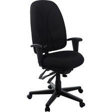 Martini Executive Chair - High Back - Black - Fabric - Armrest - 1 Each