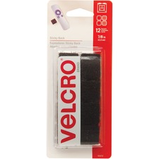 VELCRO Fasteners - 0.88" (22.2 mm) Length x 0.88" (22.2 mm) Width - 1 / Pack - Black