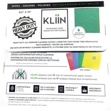 KLIIN All-Purpose Cleaning Cloth - Green - Reusable, Washable, Compostable, Biodegradable - For Multipurpose - 10 / Pack