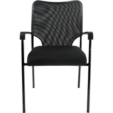 Horizon Activ A19 Guest Chair - Black Foam Seat - Black Fabric Back - Black Frame - Four-legged Base - 1 Each