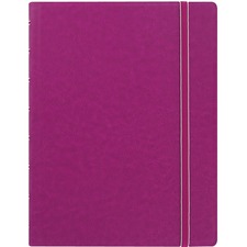 Filofax Refillable Notebook - 56 Sheets - Twin Wirebound - Ruled - 9 1/4" x 7 1/4" - Cream Paper - Refillable, Elastic Closure, Storage Pocket, Page Marker, Indexed - Recycled - 1 Each