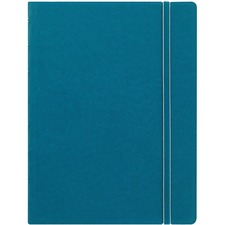 Filofax Refillable Notebook - 56 Sheets - Twin Wirebound - Ruled - 9 1/4" x 7 1/4" - Cream Paper - Refillable, Elastic Closure, Storage Pocket, Page Marker, Indexed - Recycled - 1 Each