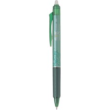 Pilot FriXionÂ® Ball Clicker Retractable Erasable Pen - 0.5 mm Marker Point Size - Refillable - Retractable - Green - Rubber Tip - 1 Each