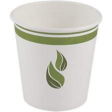 Eco Guardian 10 oz Compostable PLA Lined Hot Drink Paper Cups - 50 / Pack - Paper, Polylactic Acid (PLA) - Hot Drink, Cold Drink, Beverage, Restaurant, Coffee Shop, Breakroom, Lobby
