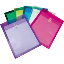 Winnable Translucent Expandable Envelope - Letter - 13" Width x 9 1/2" Length - String Tie - Polypropylene - 1 Each - Translucent, Purple